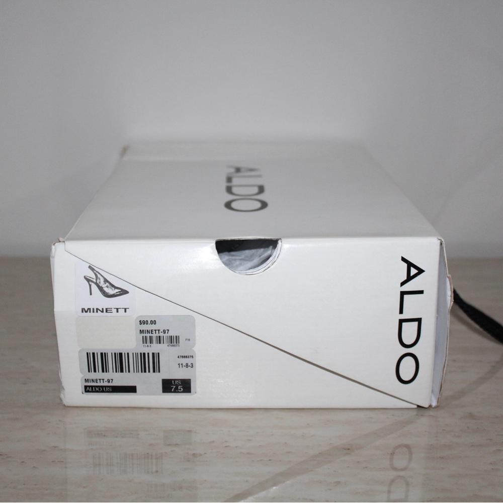 ALDO ‘Minett’ Black Point Slingback Heels - Picture 6 of 16
